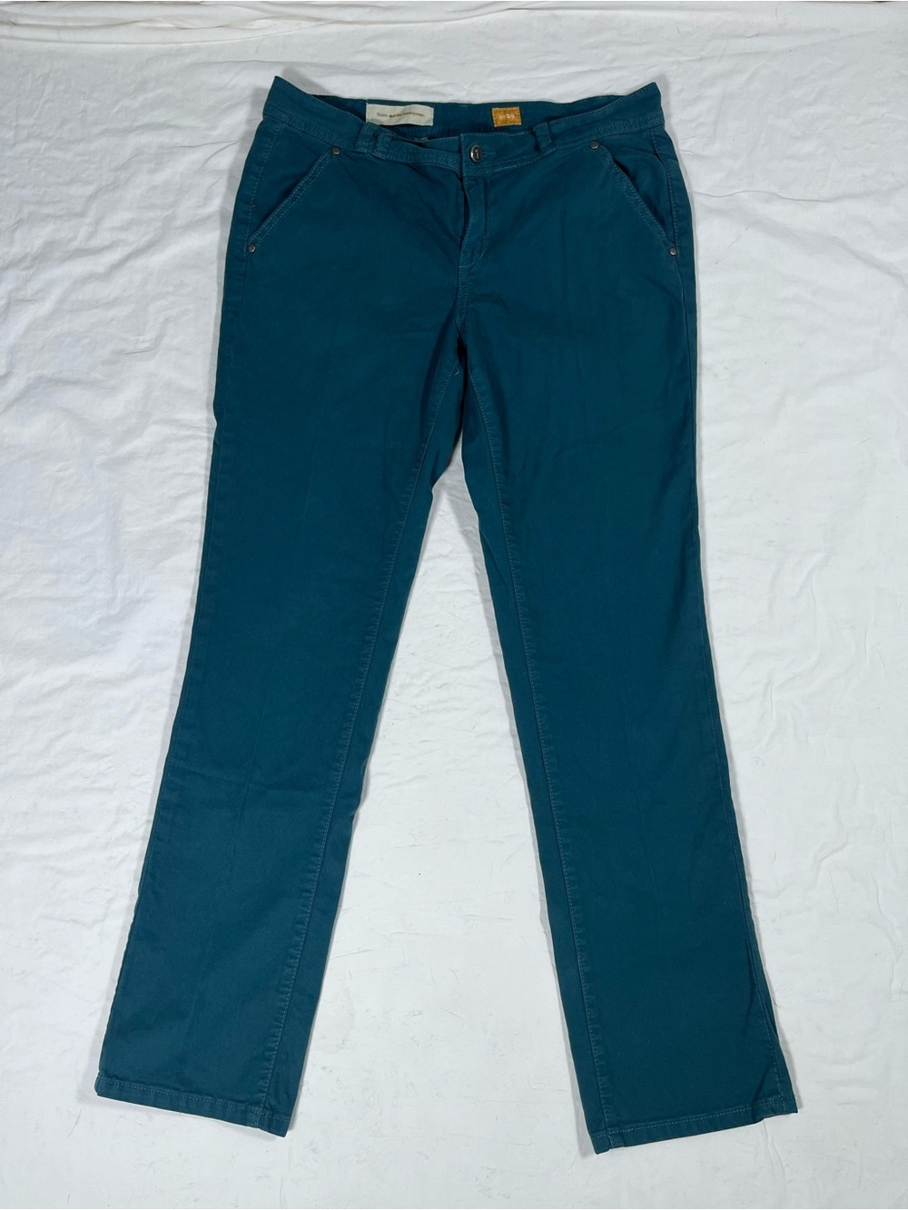 Pilcro and the Letterpress Teal Straight Leg Pants Womens Size 29